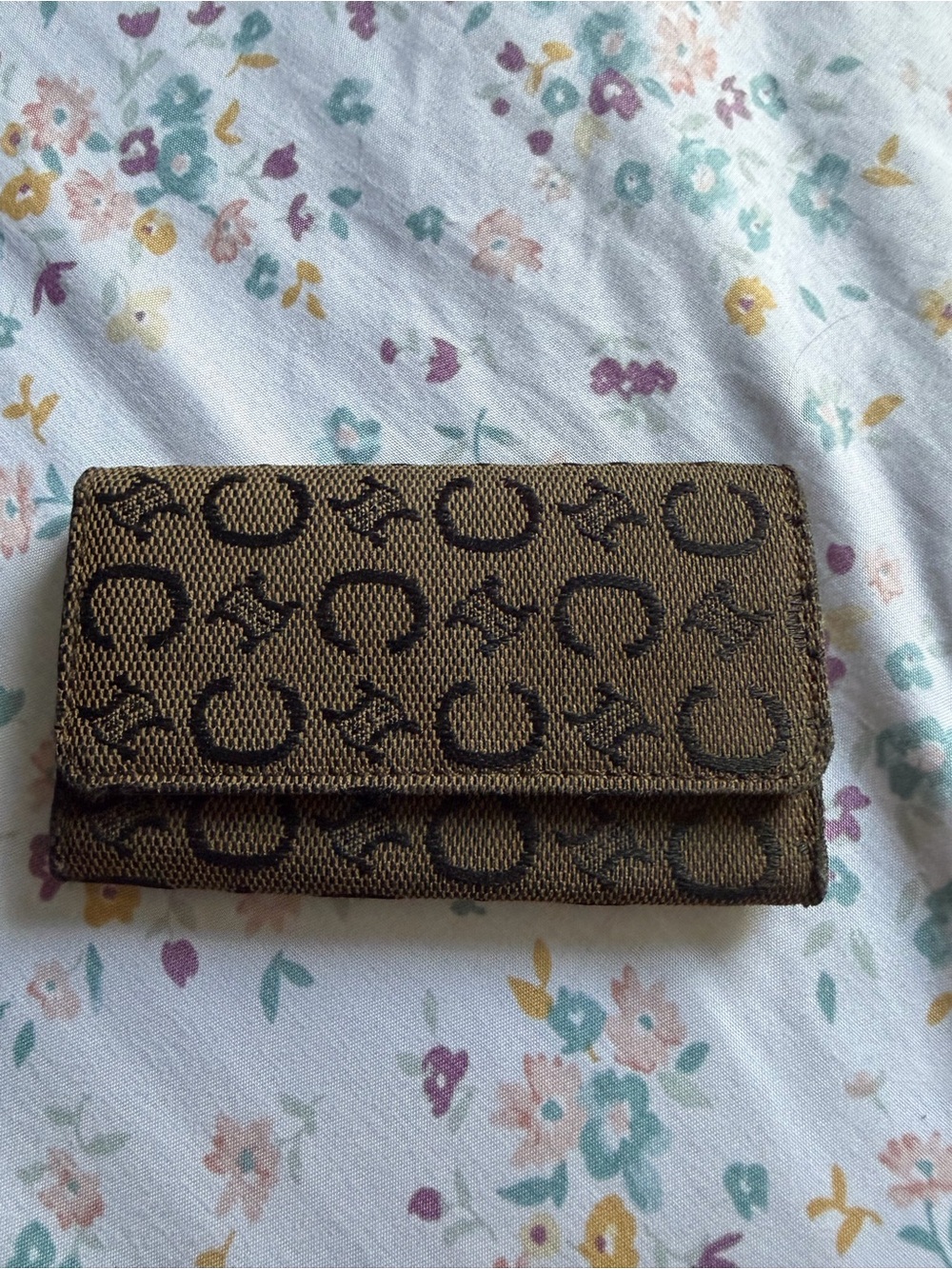 Celine Brown Monogram Canvas Card Holder